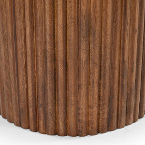 Worldwide Home Furnishings Jilsa-coffee Table - Elegant Solid Mango Wood With Bevelled Marble Top For A Chic Living Space Walnut,White Solid Wood,Marble 301-551wal