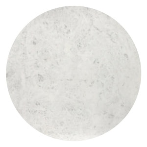 Worldwide Home Furnishings Jilsa-coffee Table - Elegant Solid Mango Wood With Bevelled Marble Top For A Chic Living Space Walnut,White Solid Wood,Marble 301-551wal