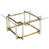 !nspire Florina Sq Coffee Table Silver/Gold Silver/Gold Metal/Glass