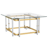 Florina Sq Coffee Table Silver/Gold