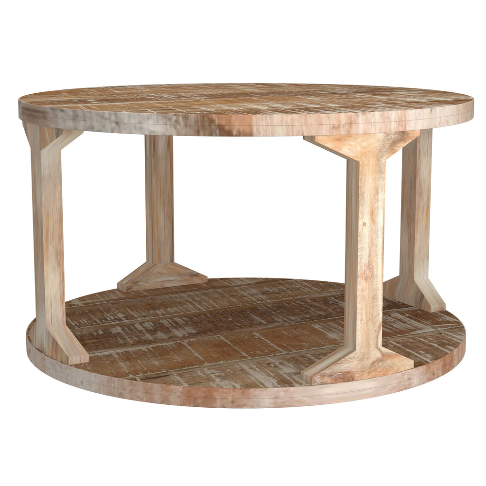Worldwide Home Furnishings Avni-coffee Table - Handcrafted Solid Mango Wood Centerpiece For Every Style And Space Distressed Natural Solid Wood 301-619nt