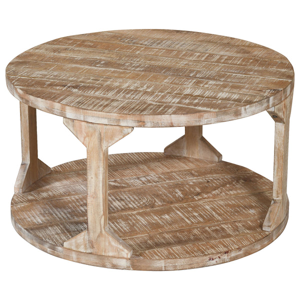 Worldwide Home Furnishings Avni-coffee Table - Handcrafted Solid Mango Wood Centerpiece For Every Style And Space Distressed Natural Solid Wood 301-619nt