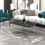 !nspire Veno Coffee Table Black/Silver Granite/Paper Veneer/Metal