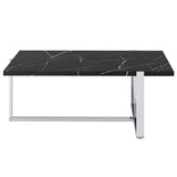 !nspire Veno Coffee Table Black/Silver Granite/Paper Veneer/Metal