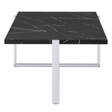 !nspire Veno Coffee Table Black/Silver Granite/Paper Veneer/Metal