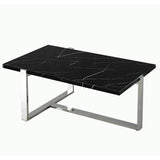 !nspire Veno Coffee Table Black/Silver Granite/Paper Veneer/Metal