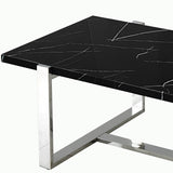 !nspire Veno Coffee Table Black/Silver Granite/Paper Veneer/Metal