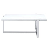 !nspire Veno Coffee Table White/Silver Granite/Paper Veneer/Metal