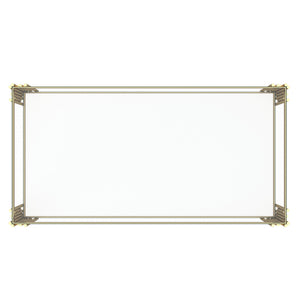 Worldwide Home Furnishings Estrel-coffee Table - Contemporary Two-tier Glass And Mirror Design With Art-deco Inspired Style Gold Metal,Glass 301-630gl