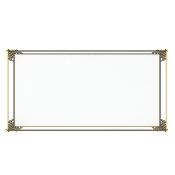 Worldwide Home Furnishings Estrel-coffee Table - Contemporary Two-tier Glass And Mirror Design With Art-deco Inspired Style Gold Metal,Glass 301-630gl