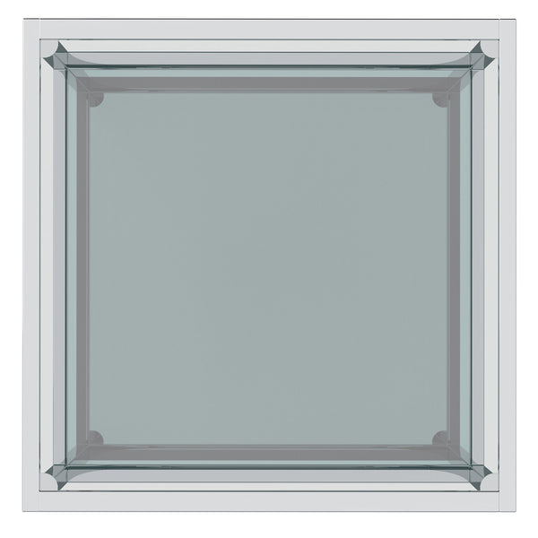 Worldwide Home Furnishings Casini-coffee Table - Stylish Contemporary Modular Design For Versatile Living Room Layouts Silver Metal,Glass 301-632ch_L