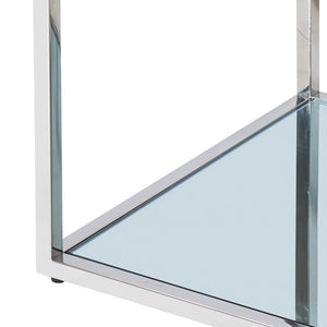 Worldwide Home Furnishings Casini-coffee Table - Stylish Contemporary Modular Design For Versatile Living Room Layouts Silver Metal,Glass 301-632ch_L