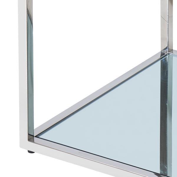 Worldwide Home Furnishings Casini-coffee Table - Stylish Contemporary Modular Design For Versatile Living Room Layouts Silver Metal,Glass 301-632ch_L