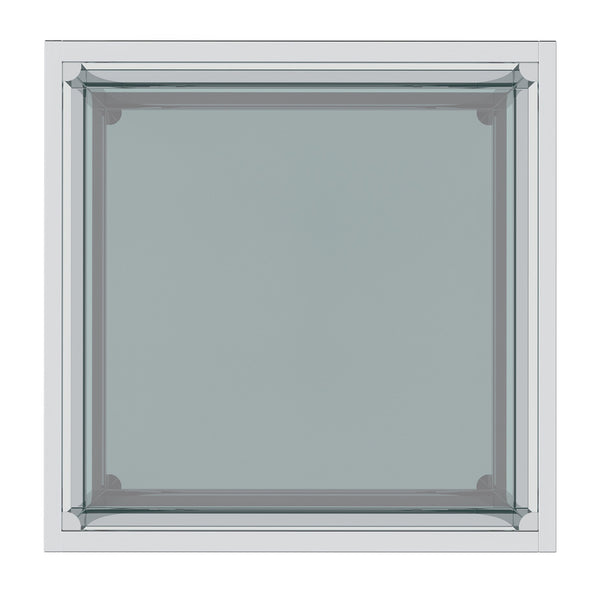 Worldwide Home Furnishings Casini-coffee Table - Contemporary Modular Design For Creative Layouts In Any Space, Perfect Fit! Silver Metal,Glass 301-632ch_S