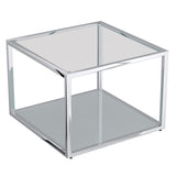 !nspire Casini Coffee Table Small Silver Metal/Glass