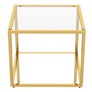 Worldwide Home Furnishings Casini-coffee Table - Stylish Contemporary Modular Design For Versatile Living Room Layouts Gold Metal,Glass 301-632gl_L