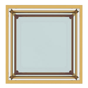 Worldwide Home Furnishings Casini-coffee Table - Stylish Contemporary Modular Design For Versatile Living Room Layouts Gold Metal,Glass 301-632gl_L