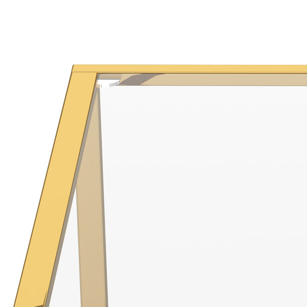 Worldwide Home Furnishings Casini-coffee Table - Stylish Contemporary Modular Design For Versatile Living Room Layouts Gold Metal,Glass 301-632gl_L