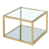 !nspire Casini Coffee Table Small Gold Metal/Glass