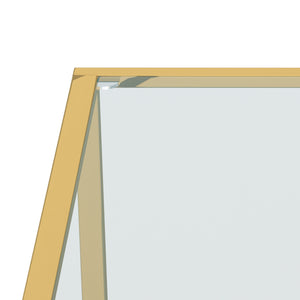 Worldwide Home Furnishings Casini-coffee Table - Contemporary Modular Design For Creative Layouts In Any Space, Perfect Fit! Gold Metal,Glass 301-632gl_S