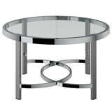 !nspire Strata Coffee Table Chrome Chrome Metal/Glass