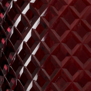 Wildwood Diamond Amethyst Hurricane Crystal Candle Holder 15" Tall Diamond-Cut Faceted Centerpiece Glow 301000