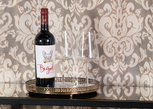 Wildwood Footed Antiqued Brass Vanity Tray With Mirrored Glass, Fretwork Detail, Raised Base For Jewelry And Perfume 301014