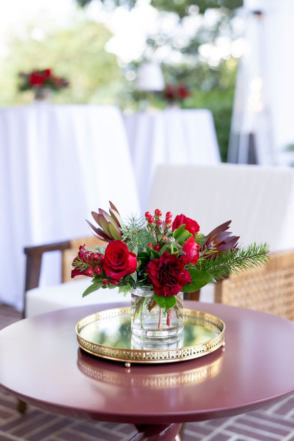 Wildwood Footed Antiqued Brass Vanity Tray With Mirrored Glass, Fretwork Detail, Raised Base For Jewelry And Perfume 301014