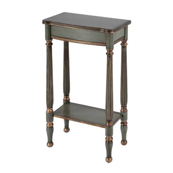 Butler Specialty Whitney Elegant Rectangular Wood Console Table With Lower Open Shelf For Stylish Home Accents Pastel Green Rubberwood,Cherry Veneer,Mdf 3011482-butler