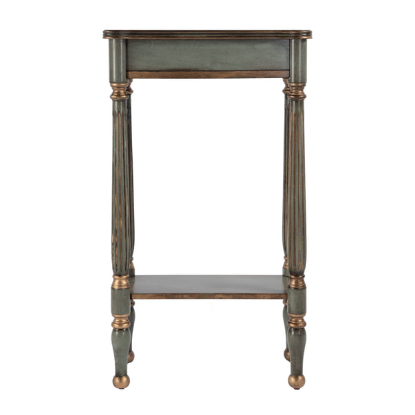 Butler Specialty Whitney Elegant Rectangular Wood Console Table With Lower Open Shelf For Stylish Home Accents Pastel Green Rubberwood,Cherry Veneer,Mdf 3011482-butler