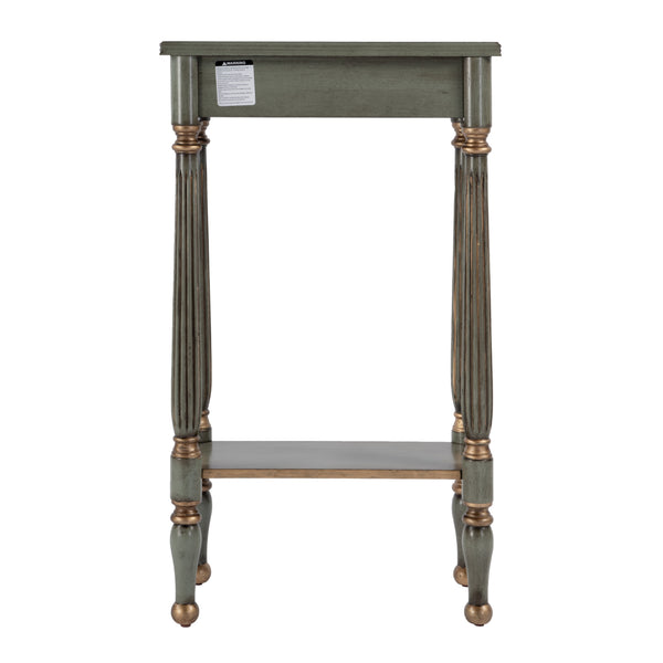 Butler Specialty Whitney Elegant Rectangular Wood Console Table With Lower Open Shelf For Stylish Home Accents Pastel Green Rubberwood,Cherry Veneer,Mdf 3011482-butler