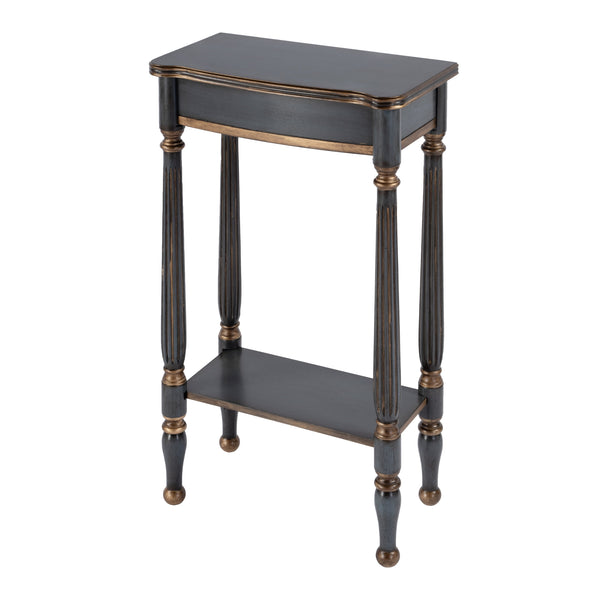 Butler Specialty Whitney Elegant Rectangular Wood Console Table With Lower Open Shelf For Stylish Home Accents Pastel Blue Rubberwood,Cherry Veneer,Mdf 3011483-butler