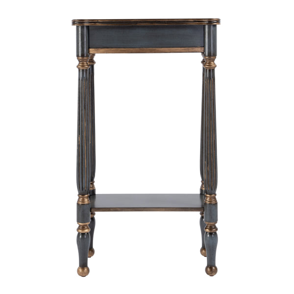 Butler Specialty Whitney Elegant Rectangular Wood Console Table With Lower Open Shelf For Stylish Home Accents Pastel Blue Rubberwood,Cherry Veneer,Mdf 3011483-butler