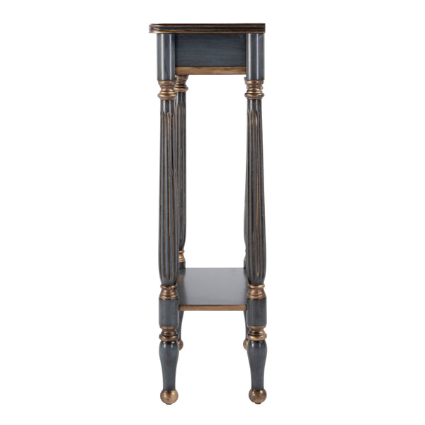 Butler Specialty Whitney Elegant Rectangular Wood Console Table With Lower Open Shelf For Stylish Home Accents Pastel Blue Rubberwood,Cherry Veneer,Mdf 3011483-butler