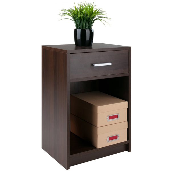 Winsome Wood Rennick 1-drawer Accent Table - Stylish Cocoa Nightstand With Versatile Storage For Any Room Cocoa Composite Wood ,Metal 30115-winsome-wood