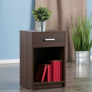 Winsome Wood Rennick 1-drawer Accent Table - Stylish Cocoa Nightstand With Versatile Storage For Any Room Cocoa Composite Wood ,Metal 30115-winsome-wood