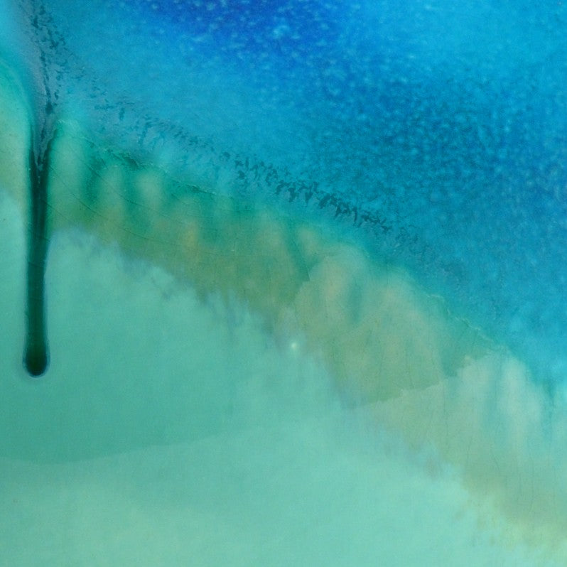 Wildwood Xanadu Teal Porcelain Vase Small — 9.5" Sculptural Organic Silhouette, Multi-Tonal Handcrafted Glaze Accentpiece 301205