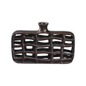 Wildwood Xavier Bronze Urn Sculptural Accent — Lightweight Aluminum Decorative Vase For Mantel Or Console Decor 9.5h x 14w x 2d 301245