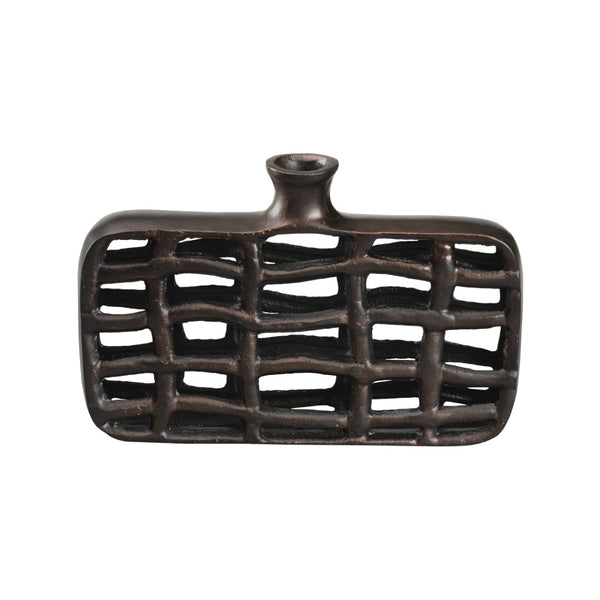 Wildwood Xavier Bronze Urn Sculptural Accent — Lightweight Aluminum Decorative Vase For Mantel Or Console Decor 9.5h x 14w x 2d 301245