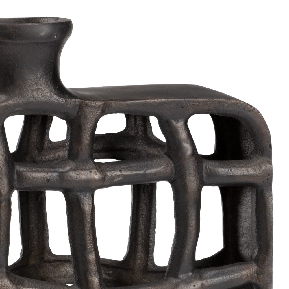 Wildwood Xavier Bronze Urn Sculptural Accent — Lightweight Aluminum Decorative Vase For Mantel Or Console Decor 14.5h x 12.25w x 2d 301246