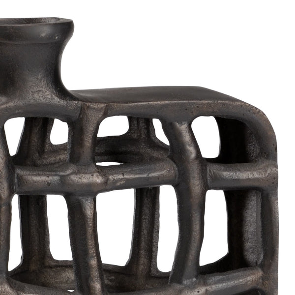 Wildwood Xavier Bronze Urn Sculptural Accent — Lightweight Aluminum Decorative Vase For Mantel Or Console Decor 14.5h x 12.25w x 2d 301246