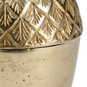 Wildwood Autumn Cast Aluminum Acorn Caddy With Antique Champagne Finish—Hidden Storage For Rings & Keys 301263