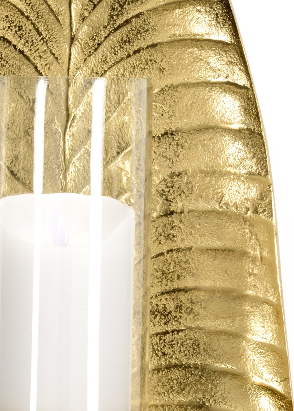 Wildwood Arrow Arrow Leaf Wall Sconce Brass-Plated Aluminum With Clear Glass Globe, Nature-Inspired Accent Light 301270