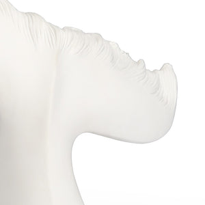 Wildwood Moby Sculptural Whale-Tail Accent, White Plaster-Style Finish, Compact 10" Decorative Focal Piece 301368