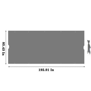 English Elm Universal Canopy Cover Replacement For 12X9 Ft Curved Pergola - Durable Grey Uv & Water Repellent W419P181611-GIGA