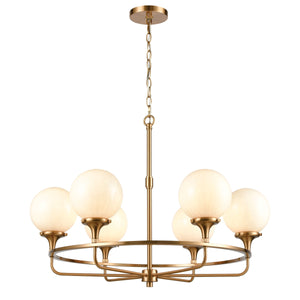 Beverly Hills 30'' Wide 6-Light Chandelier - Satin Brass 30146/6 Elk Lighting