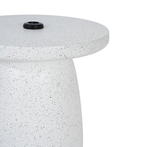 English Elm Tess Mgo Marble Finish Outdoor Umbrella Base and Patio Side Table Weatherproof N775P362748W