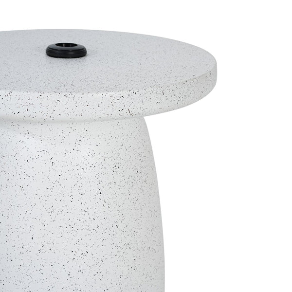English Elm Tess Mgo Marble Finish Outdoor Umbrella Base and Patio Side Table Weatherproof N775P362748W