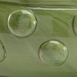 Wildwood Elisa Italian Ceramic Centerpiece In Green Crackle Glaze — 15" Wide Sculptural Bowl For Tablescapedecor 301501