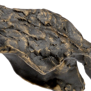 Wildwood Swept Sculptural Decorative Object In Textured Bronze Iron Finish — Wind‑Swept Form For Mantel, Shelf (13.5"H) 301593